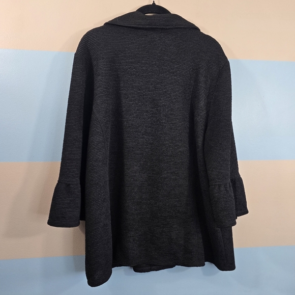 JM Collection Black Textured Lightweight Blazer - Picture 5 of 7